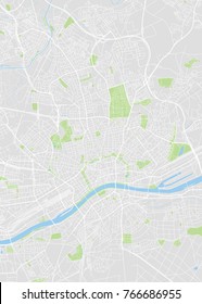 Frankfurt colored vector map