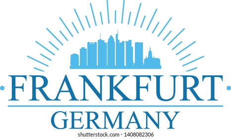 Frankfurt Germany. Banner Design. City Skyline. Silhouette Vector. Famous Monuments.