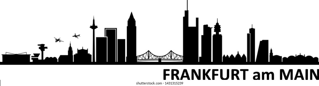 Frankfurt am Main City Skyline Vector