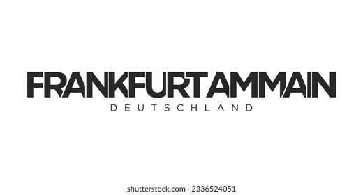 Frankfurt am Main Deutschland, modern and creative vector illustration design featuring the city of Germany for travel banners, posters, web, and postcards.