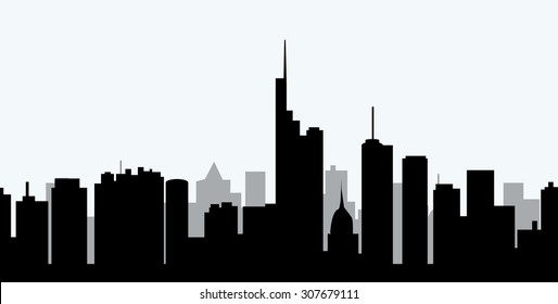 Frankfurt Morning City Skyline