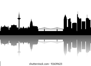 Frankfurt Silhouette Abstract