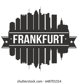 Frankfurt Skyline Silhouette Design City Vector Art