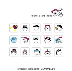 Frankie bear and Todd penguin