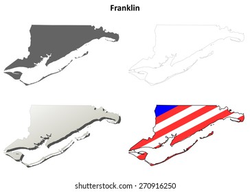 Franklin County (Florida) outline map set