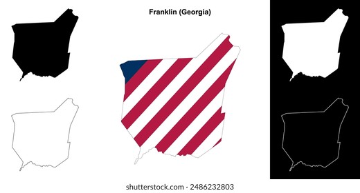 Franklin County (Georgia) outline map set