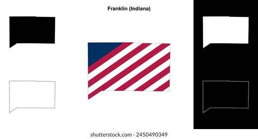 Franklin County (Indiana) Outline Map Set