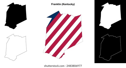 Franklin County (Kentucky) outline map set