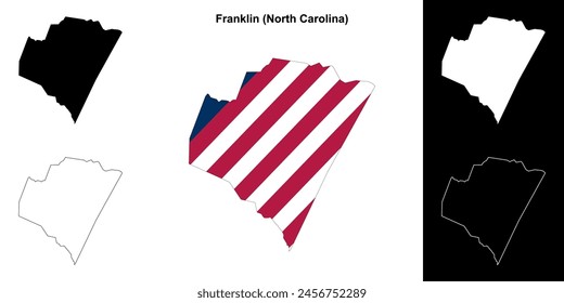 Franklin County (North Carolina) outline map set