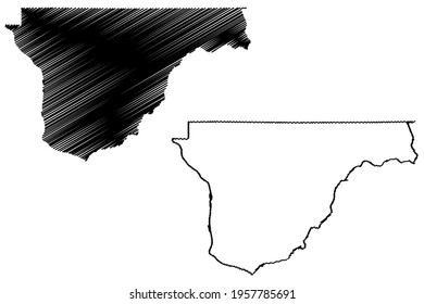 Franklin County, State of Washington (U.S. county, United States of America) map vector illustration, scribble sketch Franklin map