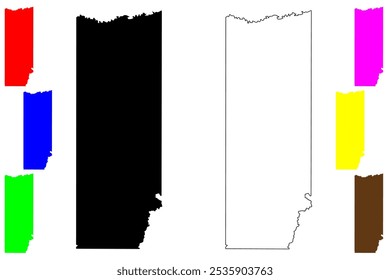 Franklin County, Texas (Counties in Texas, United States of America,USA, U.S., US) map vector illustration, scribble sketch Franklin map