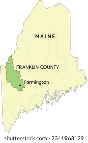 Franklin County and town Farmington location on Massachusetts state map