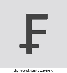 Franko crypto currency icon, Vector