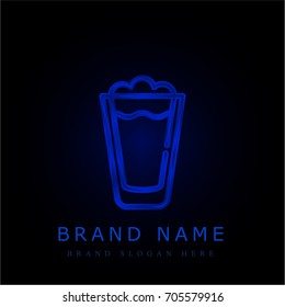 Frappe blue chromium metallic logo