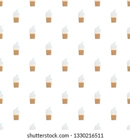 Frappe chocolate pattern seamless vector repeat for any web design