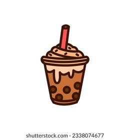 Frappe coffee icon design flat style isolated on white background