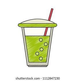 Frappe cup isolated scribble