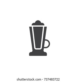 Frappe drink icon vector, filled flat sign, solid pictogram isolated on white. Symbol, logo illustration.