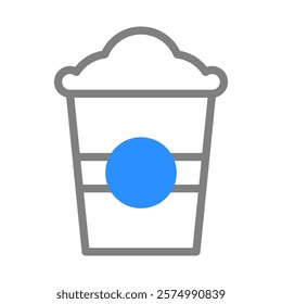 Frappe or Iced Coffee Icon.  Simple Beverage Graphic.  Drink Icon.