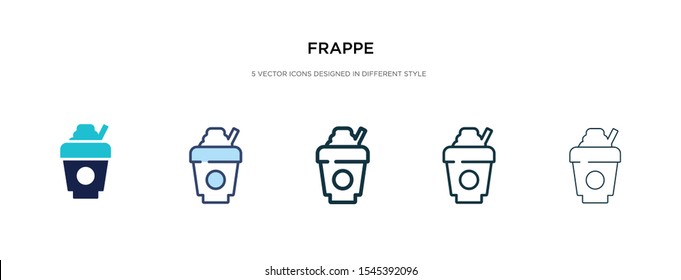 frappe icon in different style vector illustration. two colored and black frappe vector icons designed in filled, outline, line and stroke style can be used for web, mobile, ui