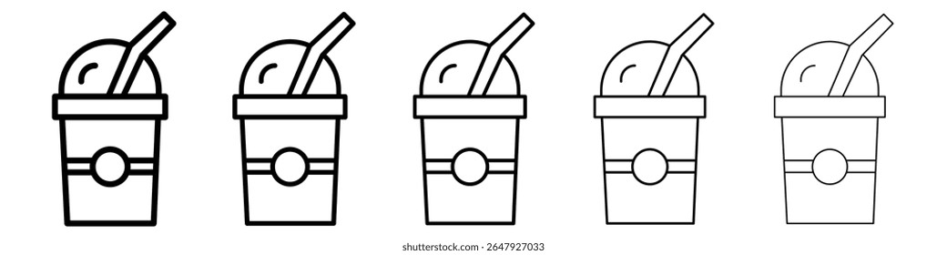Frappe icon isolated vector on white background set