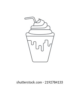 Frappe icon. Line style style. Can be used for web and mobile.