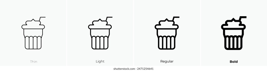 frappe icon. Thin, Light Regular And Bold style design isolated on white background