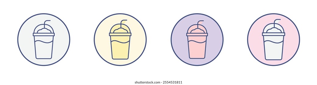 Frappe icon Thin line flat illustration