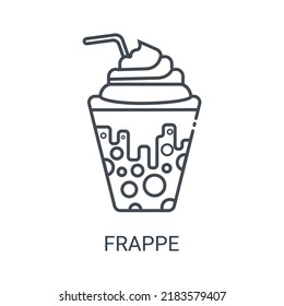 Frappe line icon. Vector symbol design. Can be used for web and mobile.