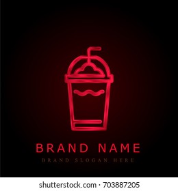 Frappe red chromium metallic logo