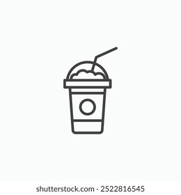 Frappe thin liner icon isolated