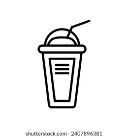 Frappe vector line icon illustration