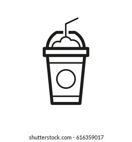 frappuchino cup line icon