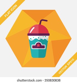 frappucino flat icon with long shadow,eps10