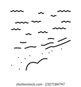 fraser island line icon vector. fraser island sign. isolated contour symbol black illustration