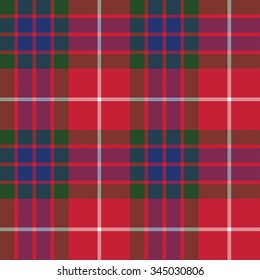 fraser tartan fabric texture seamless pattern. Vector illustration. EPS 10. No transparency. No gradients.