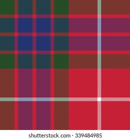 fraser tartan seamless pattern fabric texture. Vector illustration. No transparency. No gradients.