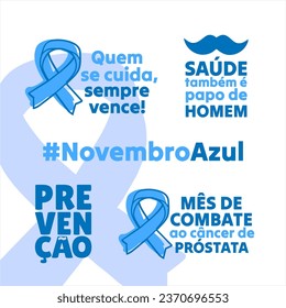 Frases campanha Novembro Azul imaginiert desenhos artes - Campain Blue November Bilder, Zeichnungen und Kunst