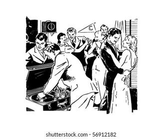 Frat Party - Retro Clip Art