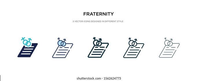 Fraternity Icon In Different Style Vector Illustration. Two Colored And Black Fraternity Vector Icons Designed In Filled, Outline, Line And Stroke Style Can Be Used For Web, Mobile, Ui