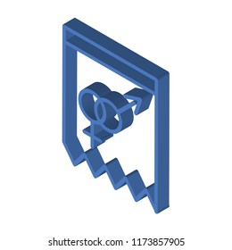 Fraternity isometric left top view 3D icon