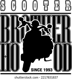 
Fraternity Scooter Club Vector Illustration Logo