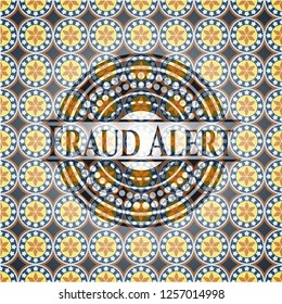 Fraud Alert arabesque emblem. arabic decoration.
