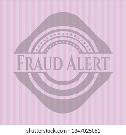Fraud Alert badge with pink background