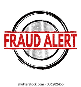 Fraud alert grunge rubber stamp on white background, vector illustration