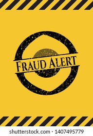 Fraud Alert grunge warning sign emblem. Vector Illustration. Detailed.