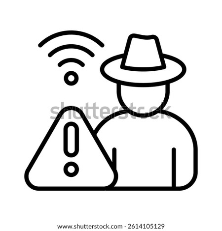 Fraud Alert Icon Element for Design