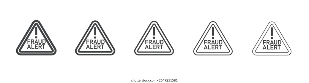 Ícone de Alerta de Fraude símbolo simples de coleção de ilustrações