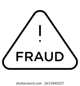Fraud Alert icon Simple outline vector logo