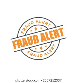 Fraud Alert Letter Rubber Stamp Vector Template